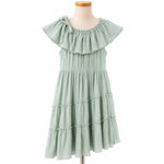 Load image into Gallery viewer, Girls Off-Shoulder Tiered Dress