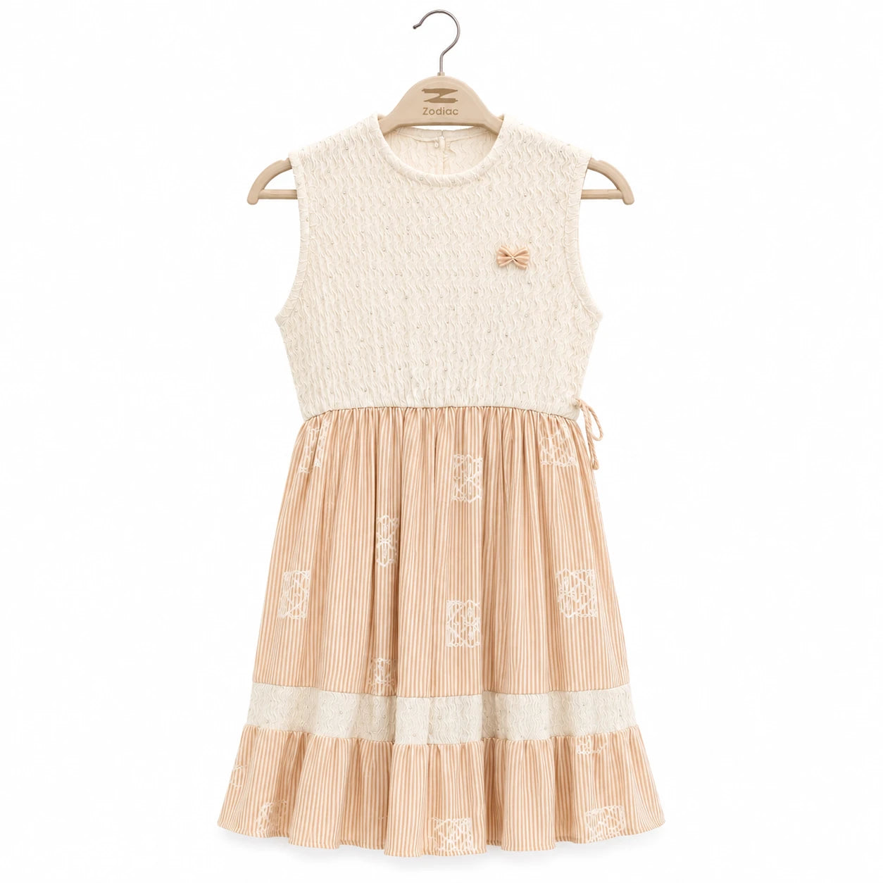 Tiered Stripe Sleeveless Dress