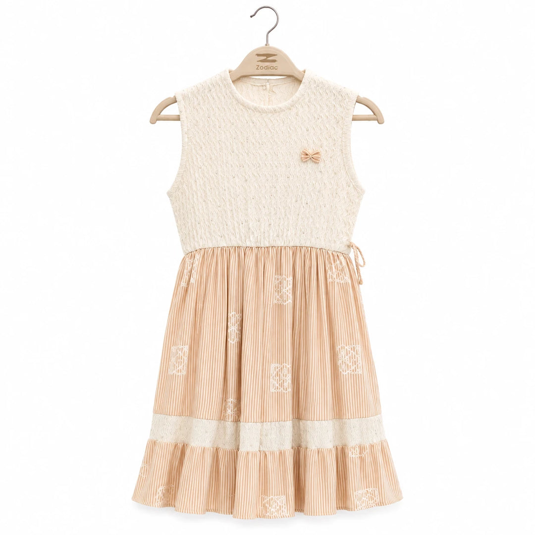 Tiered Stripe Sleeveless Dress