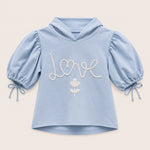 Load image into Gallery viewer, Girls Love Embroidered Hoodie Top