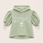Load image into Gallery viewer, Girls Love Embroidered Hoodie Top
