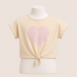 Load image into Gallery viewer, Girls Heart Tie-Front T-Shirt