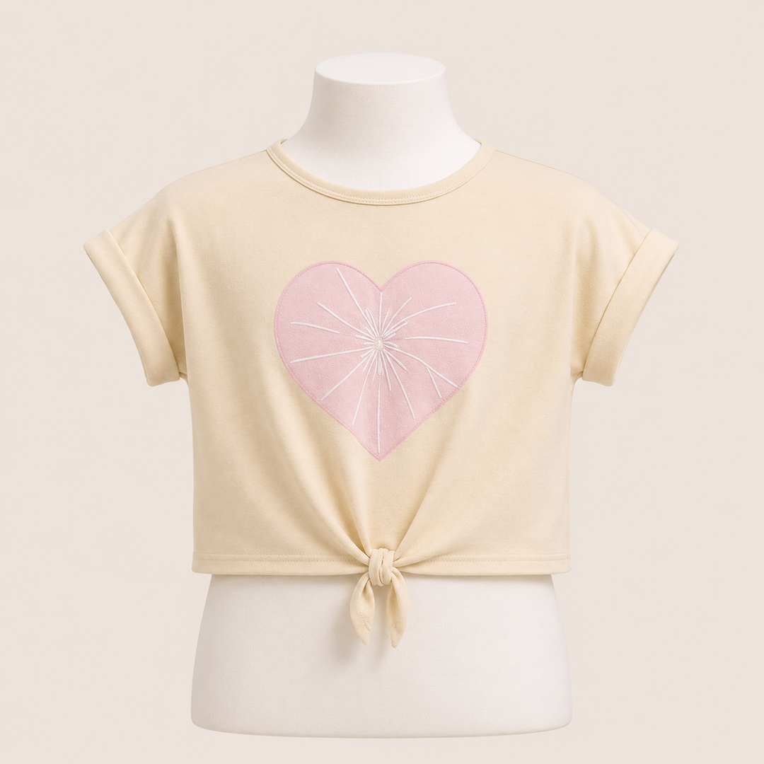 Girls Heart Tie-Front T-Shirt