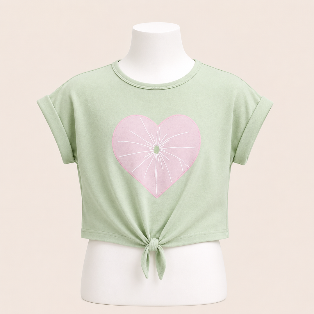 Girls Heart Tie-Front T-Shirt