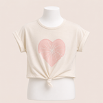 Load image into Gallery viewer, Girls Heart Tie-Front T-Shirt