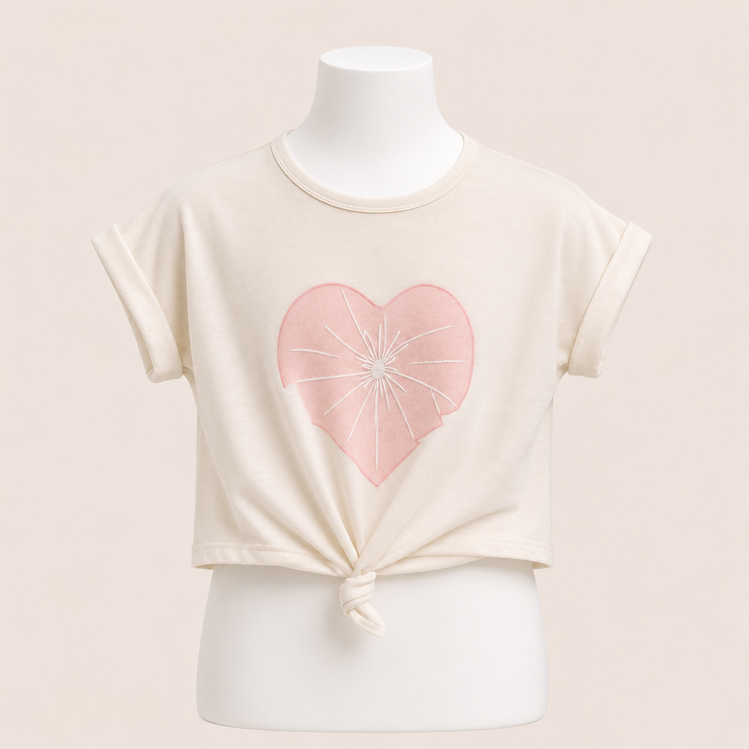 Girls Heart Tie-Front T-Shirt