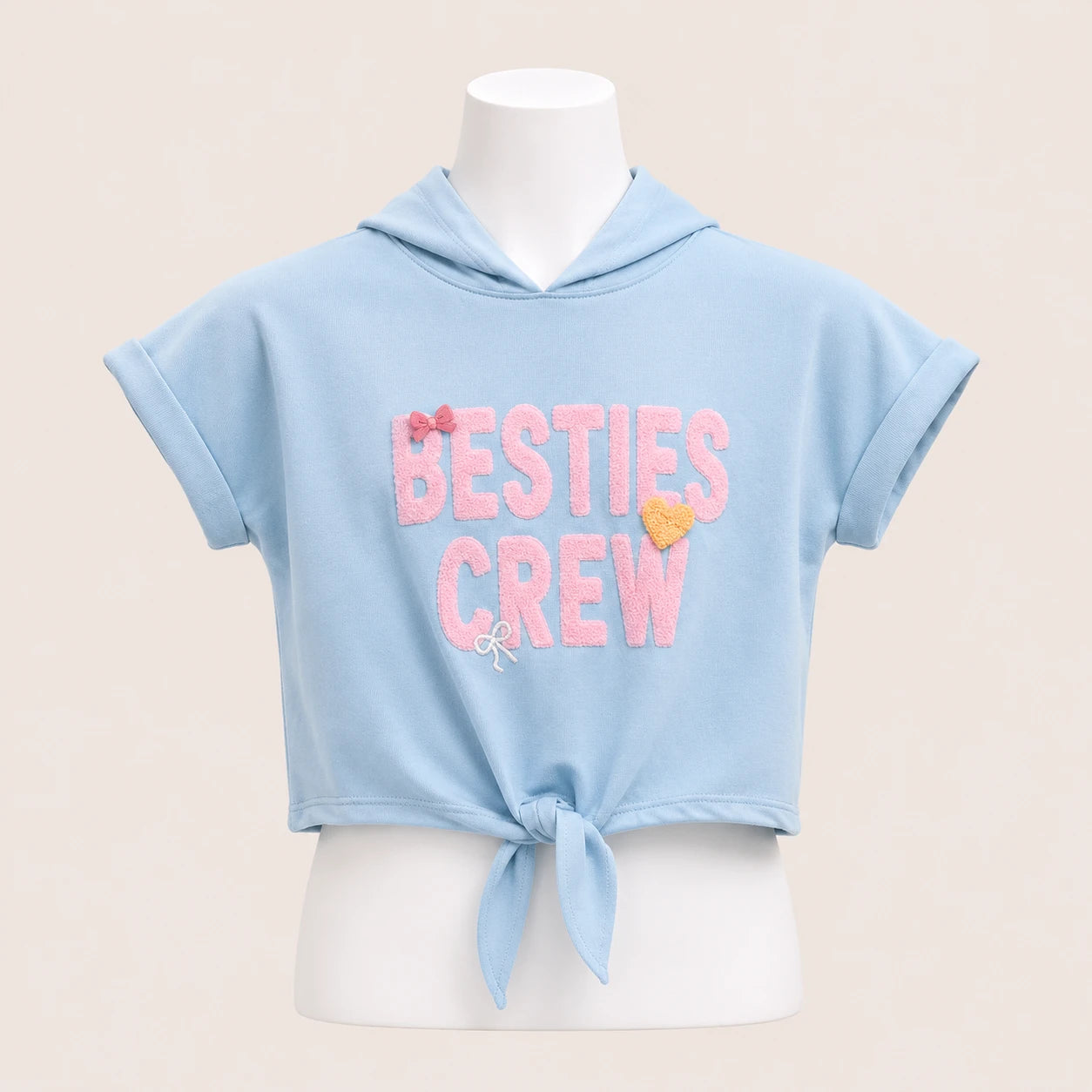 Girls Besties Crew Hooded T-Shirt