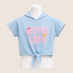 Load image into Gallery viewer, Girls Besties Crew Hooded T-Shirt