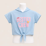 Girls Besties Crew Hooded T-Shirt