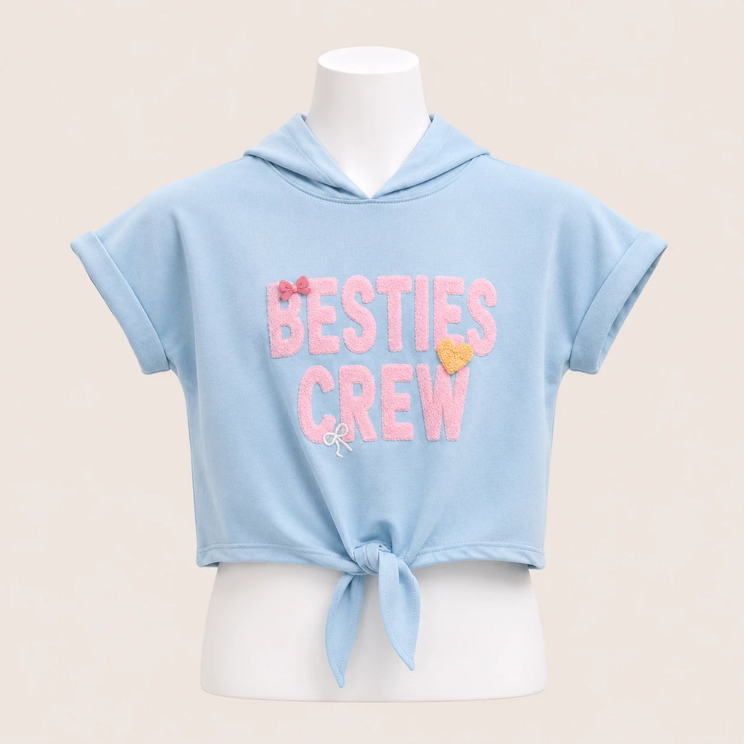 Girls Besties Crew Hooded T-Shirt