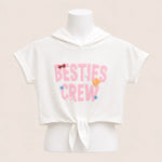 Load image into Gallery viewer, Girls Besties Crew Hooded T-Shirt