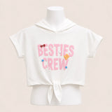 Girls Besties Crew Hooded T-Shirt