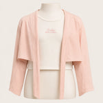 Load image into Gallery viewer, Girls Open Front Jacket &amp; Printed Crop Top Twin