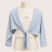 Girls Open Front Jacket & Printed Crop Top Twin