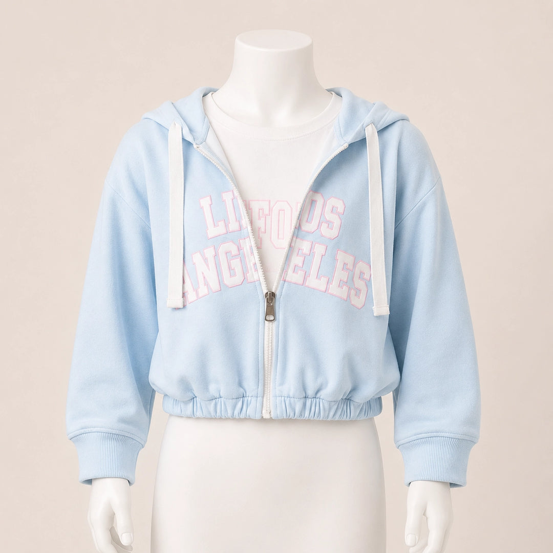Girls Hoodie & Printed Top Twin