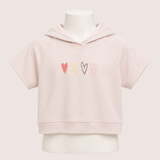 Kids T-Shirt with Heart Print Detail