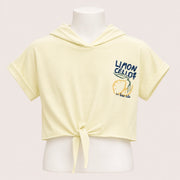 Girls Lemon Graphic Hooded T-Shirt