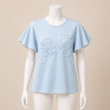 Flutter Sleeve Text Top