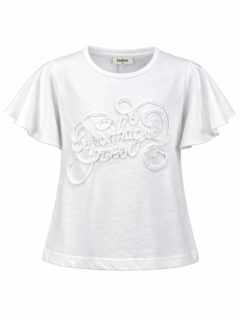 Flutter Sleeve Text Top