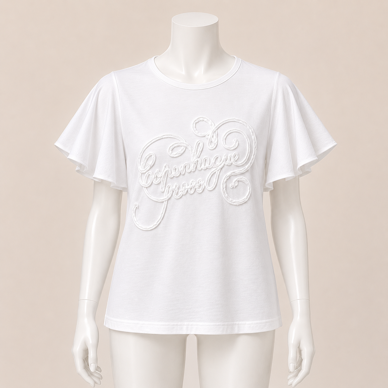 Flutter Sleeve Text Top