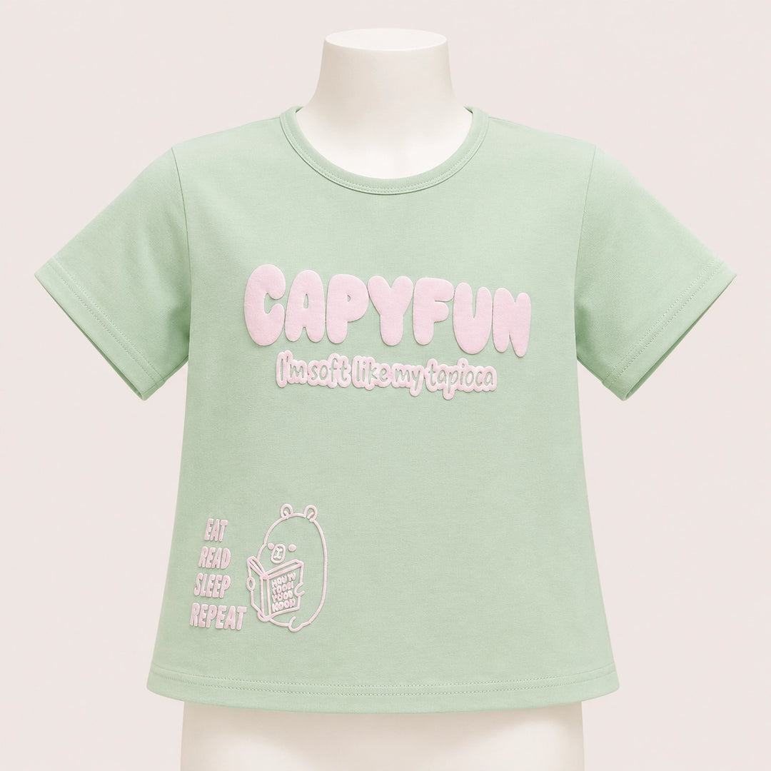 Girls Graphic T-Shirt & Wide Leg Pants Set