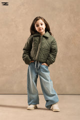 Girls Quilted Bomber Jacket
