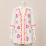 Patterned Detailed Tunic Shirt