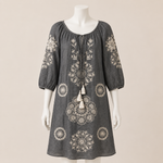 Load image into Gallery viewer, Embroidered Tassel Dress
