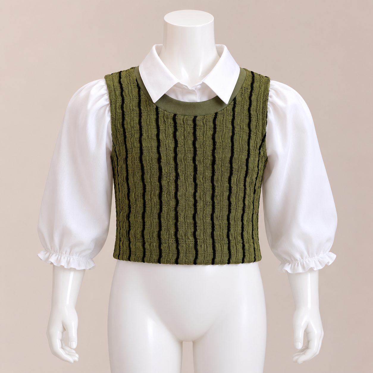 Kids Striped Blouse and Shirt Twin