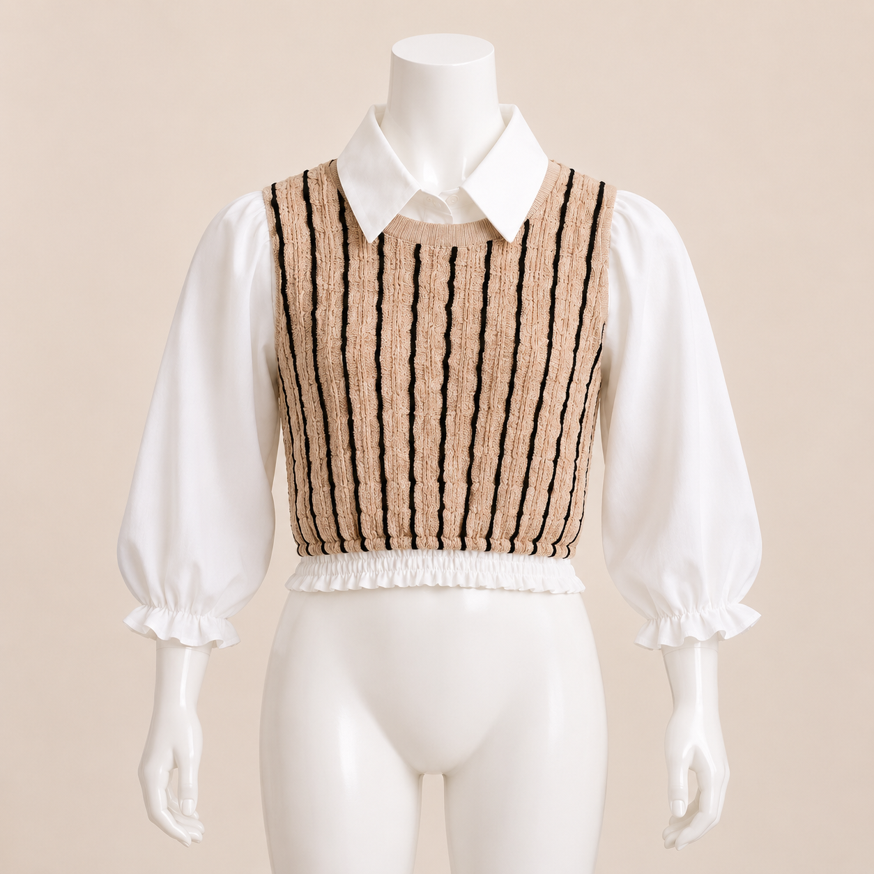Kids Striped Blouse and Shirt Twin