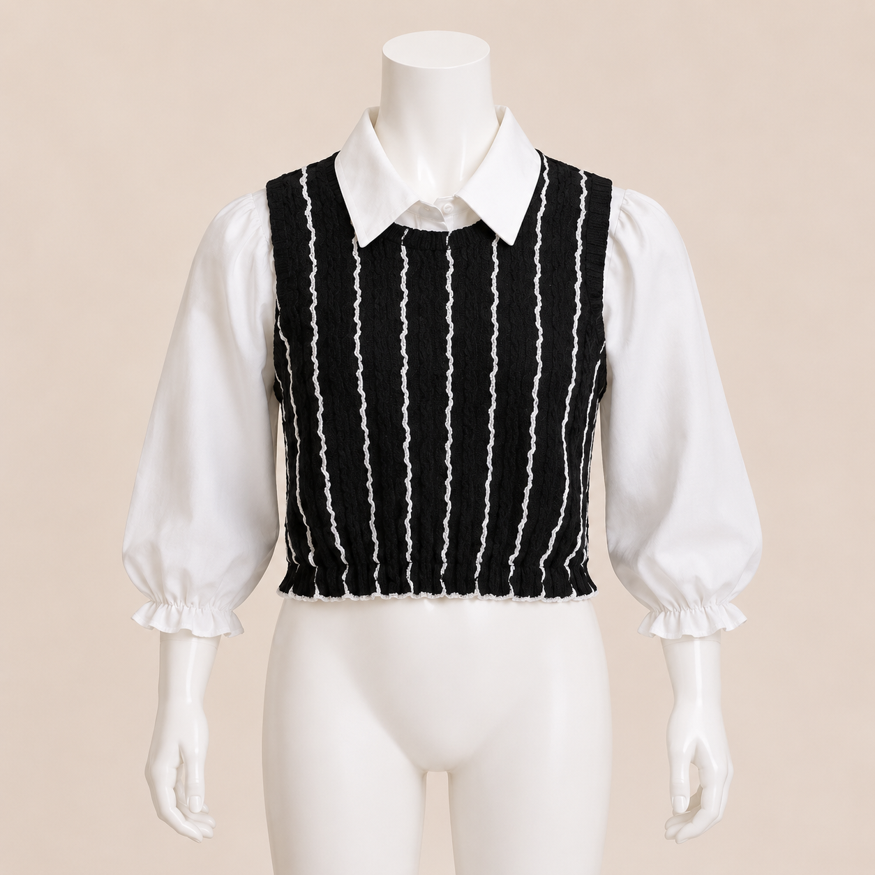 Kids Striped Blouse and Shirt Twin