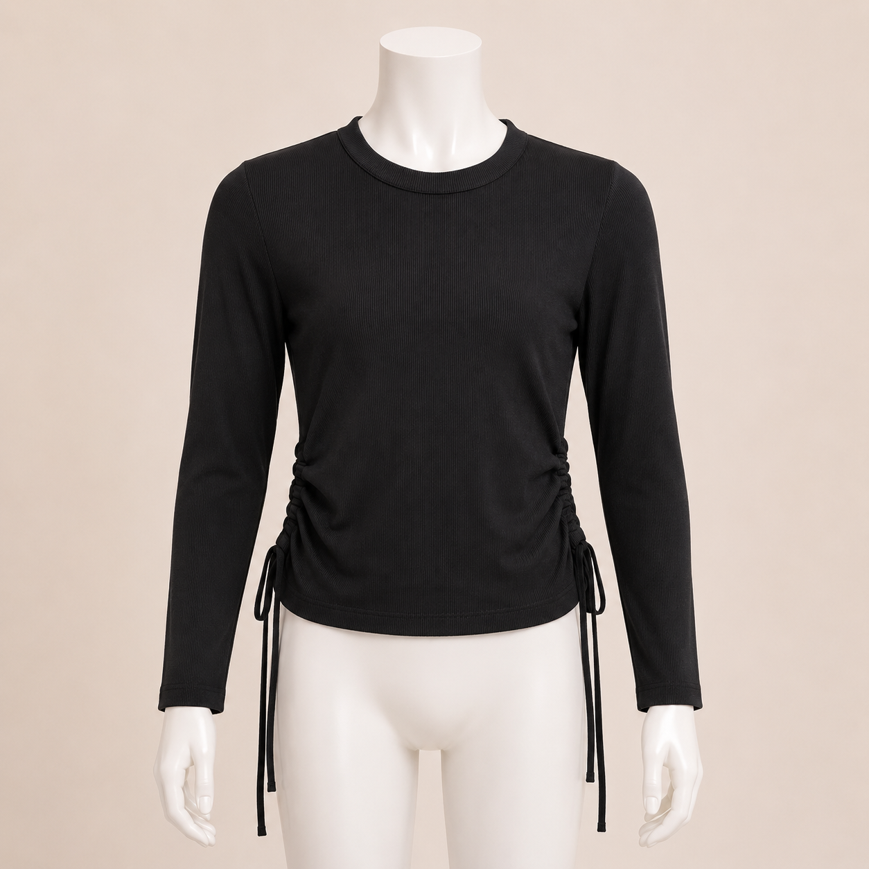أطفال Ribbed توب مع جانبية Drawstrings