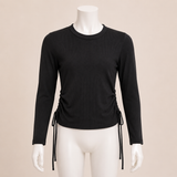 أطفال Ribbed توب مع جانبية Drawstrings