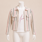 أطفال مخطط Jacket مع منقوش Ribbed توب