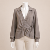 Women Satin Blouse Side Strap