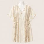 Load image into Gallery viewer, Women Linen Tassel Detail Blouse