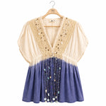 Load image into Gallery viewer, Two-Tone Tassel Detail Dress
