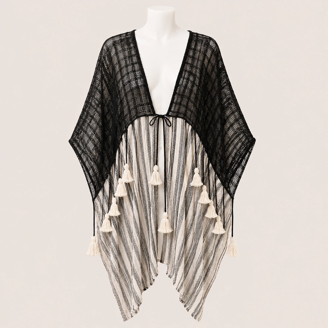 Women Tassel Trim Cardigan
