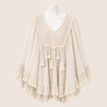 Load image into Gallery viewer, Women Oversized Crochet Trim Blouse
