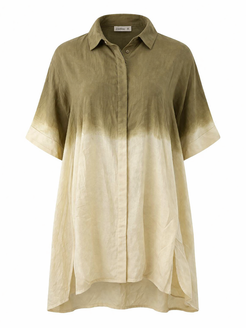 Short Sleeve Dip-Dye Dress