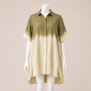 Short Sleeve Dip-Dye Dress