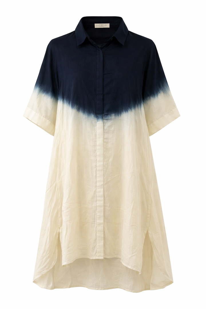 Short Sleeve Dip-Dye Dress