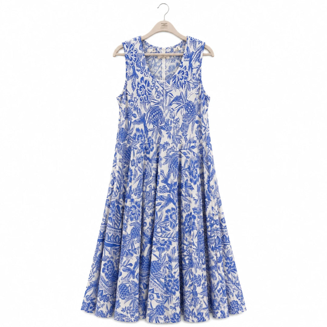 Sleeveless Printed Maxi Dress