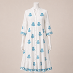 Load image into Gallery viewer, White Printed Midi Dress
