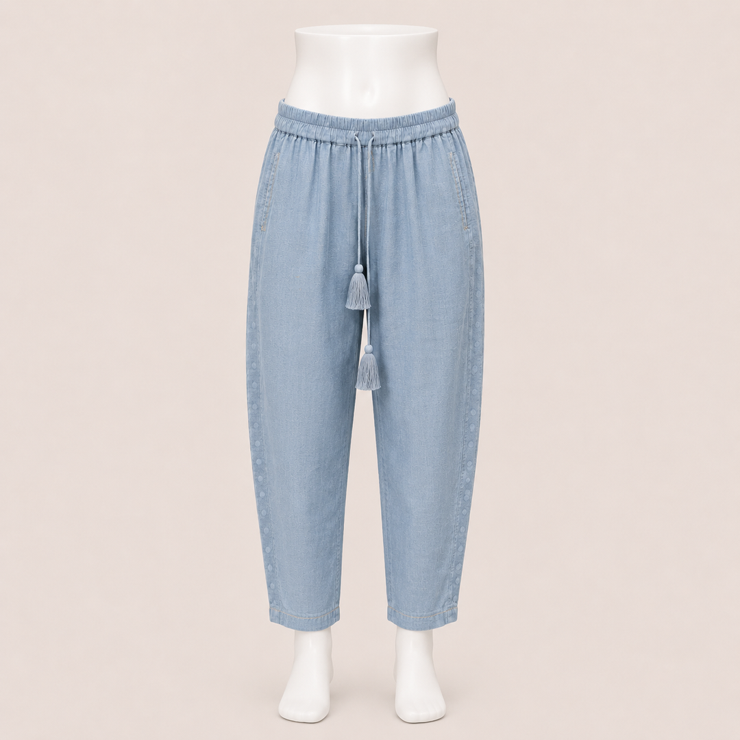 Women Drawstring Tapered Pants