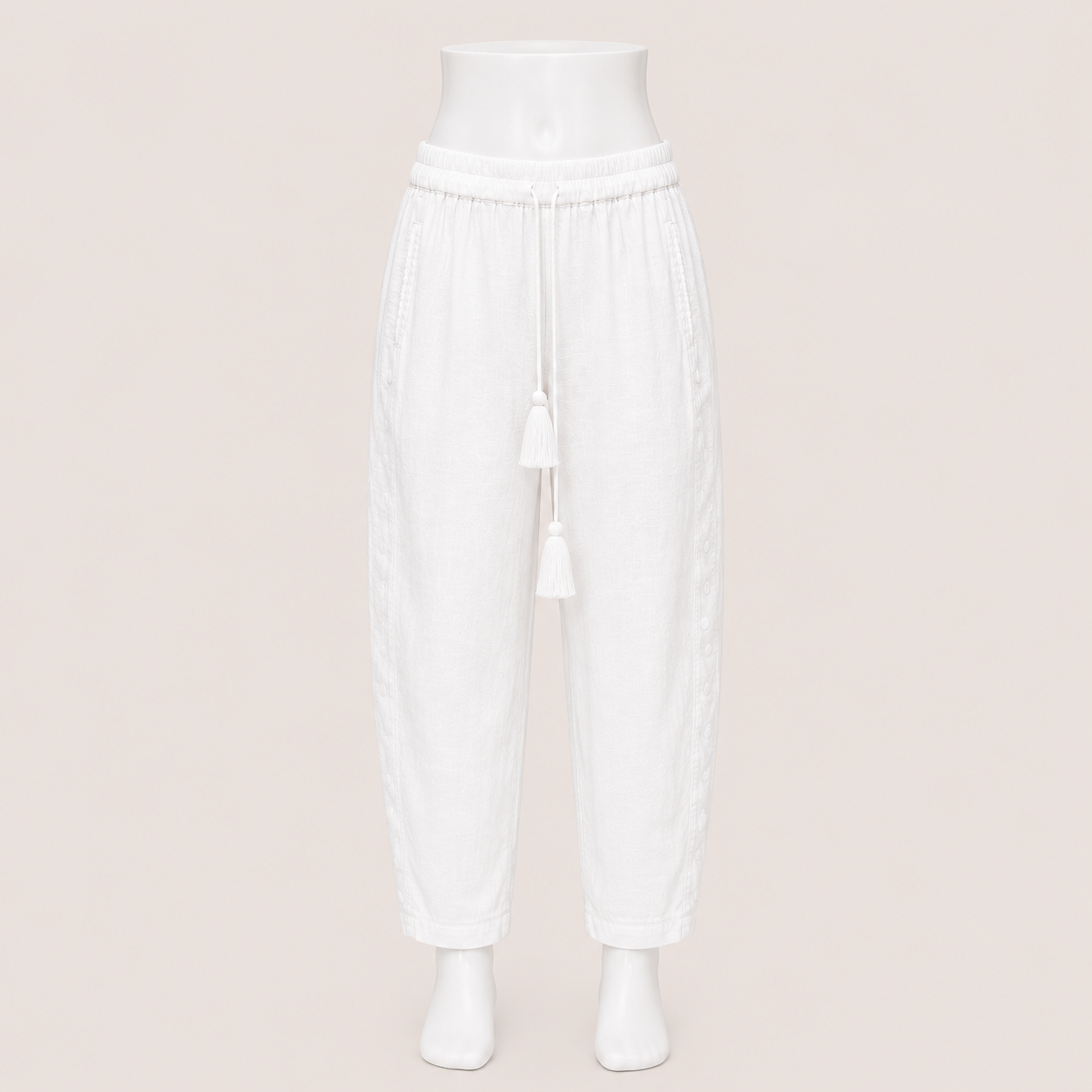 Women Drawstring Tapered Pants