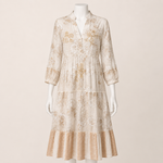 Load image into Gallery viewer, Floral Embroidered Tiered Midi Dress