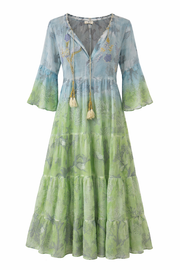 Floral Tiered V-Neck Dress