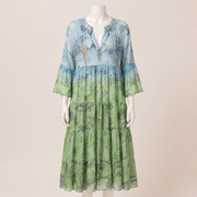 Floral Tiered V-Neck Dress