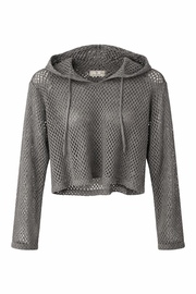 Cropped Mesh Hoodie